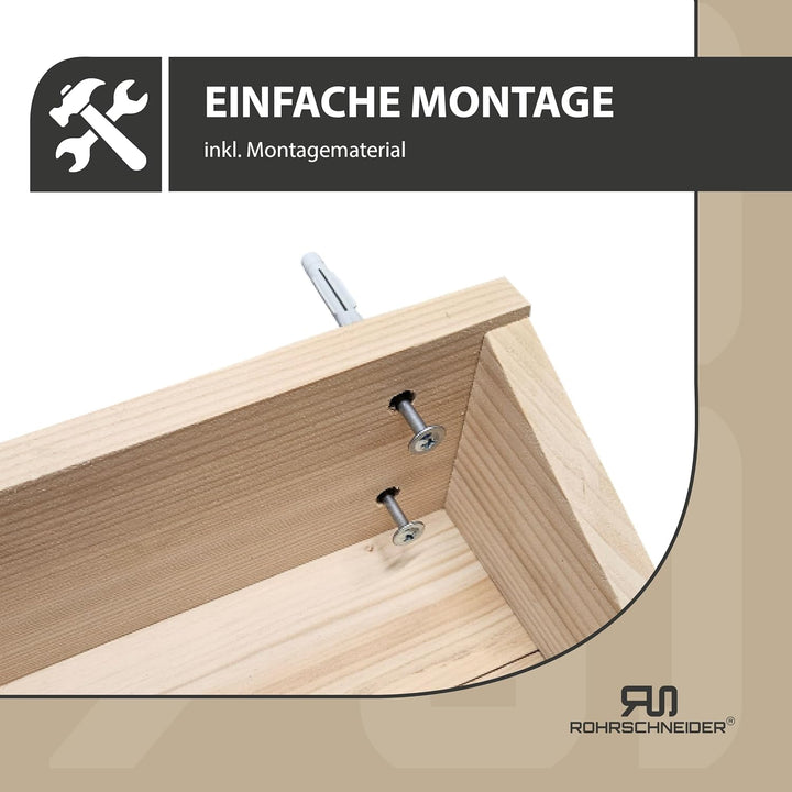 Rohrschneider Katzenbett Wand | Made in EU | Kletterwand Katzen | aus Kiefernholz | belastbar bis 30