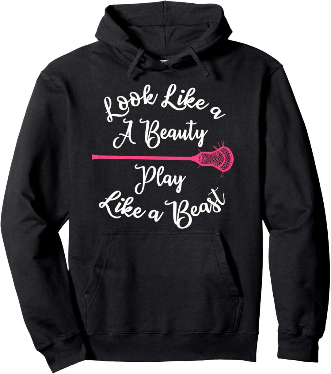 Lustiges Lacrosse Sport Motiv, Witziger Spruch, Damen Pullover Hoodie