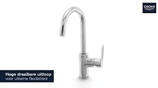 GROHE BauLoop - Einhand-Waschtischarmatur (L-Size, mit Keramikkartusche, Einlochmontage), chrom, 237