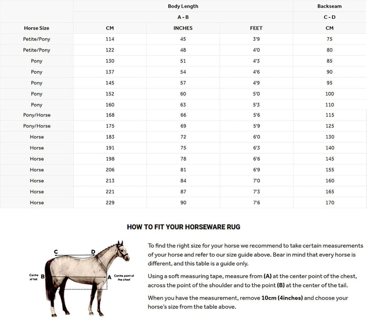 Horseware Mio Turnout Medium 200g - Dark Blue & Red 145, 145