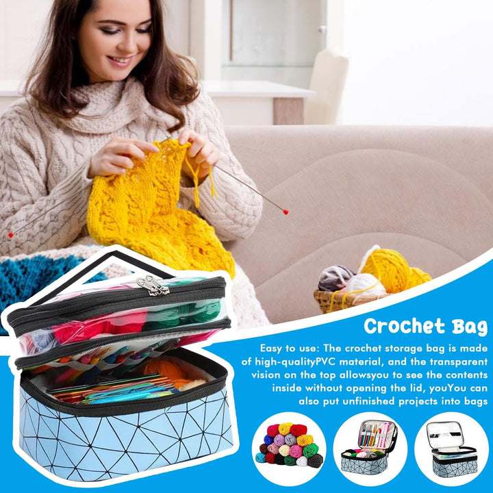 Relland Häkelset für Anfänger 105 Stück Häkelnadel Set, Stricken für Anfänger Paket Häkel Set Häkeln