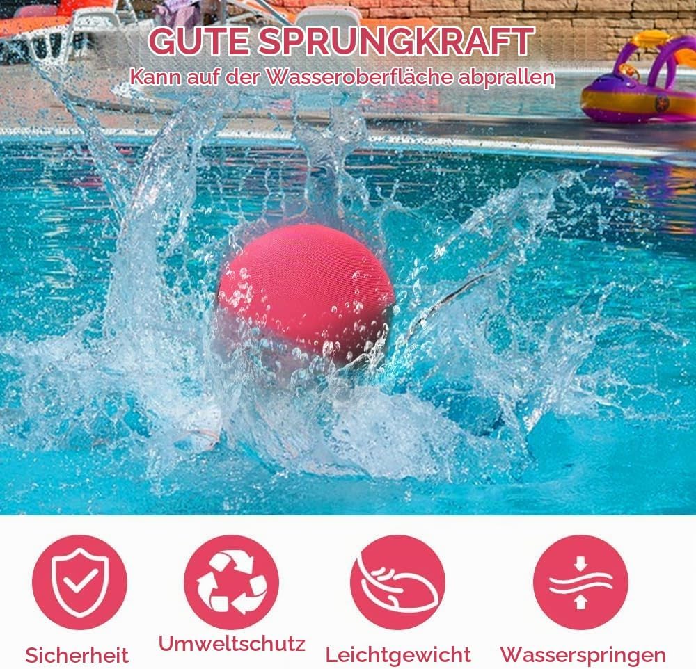 Wasserspringball, 3 Stück Wasserball Wasser Flummi Springender Ball auf Wasser, Schnelltrocknender L