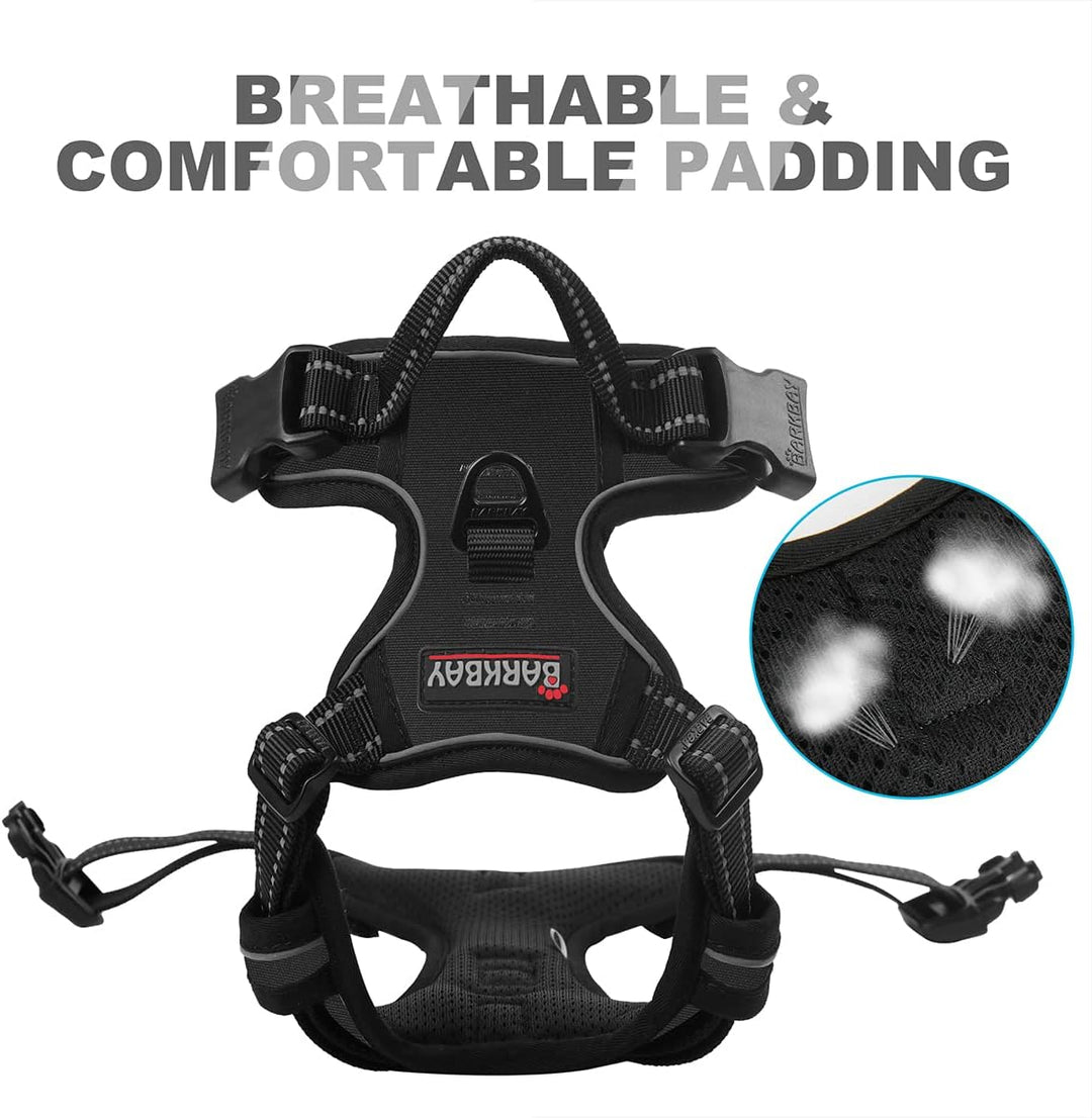 BARKBAY No Pull Dog Harness Front Clip Heavy Duty Reflective Easy Control Handle for Large Dog Walki