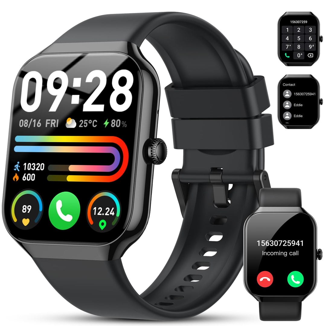 Motast Smartwatch Damen Herren, Smart Watch，MY-BY-01 A-Black, A-Black