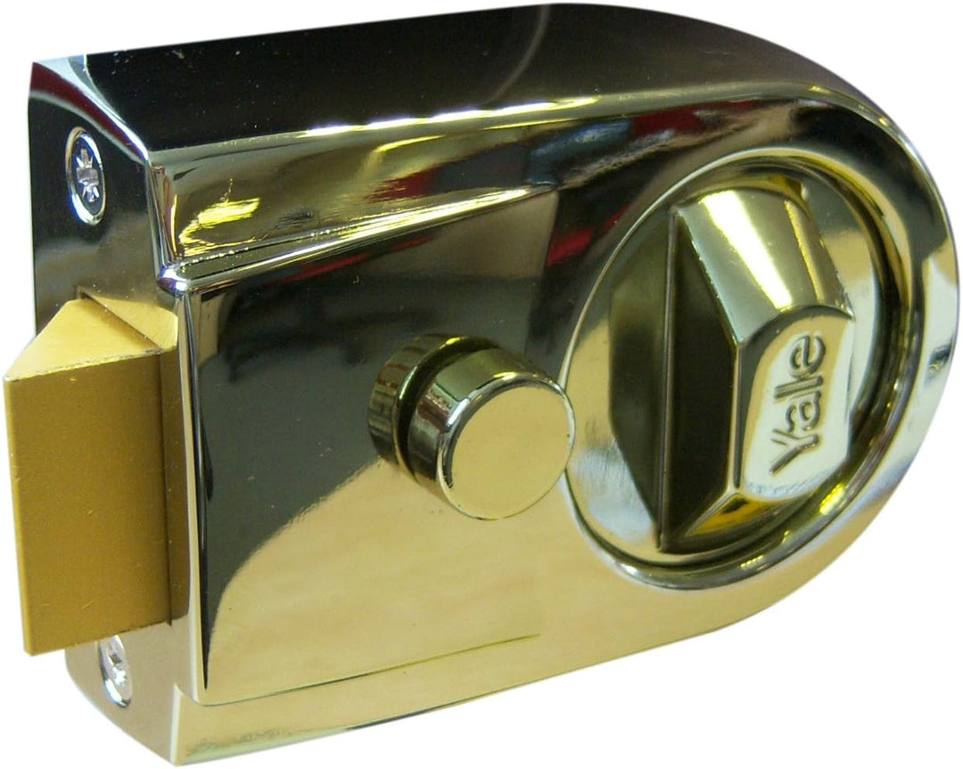 Yale Locks Y3 Nightlatch Modern Brasslux Modern 60 mm Messing-finish, Modern 60 mm Messing-finish