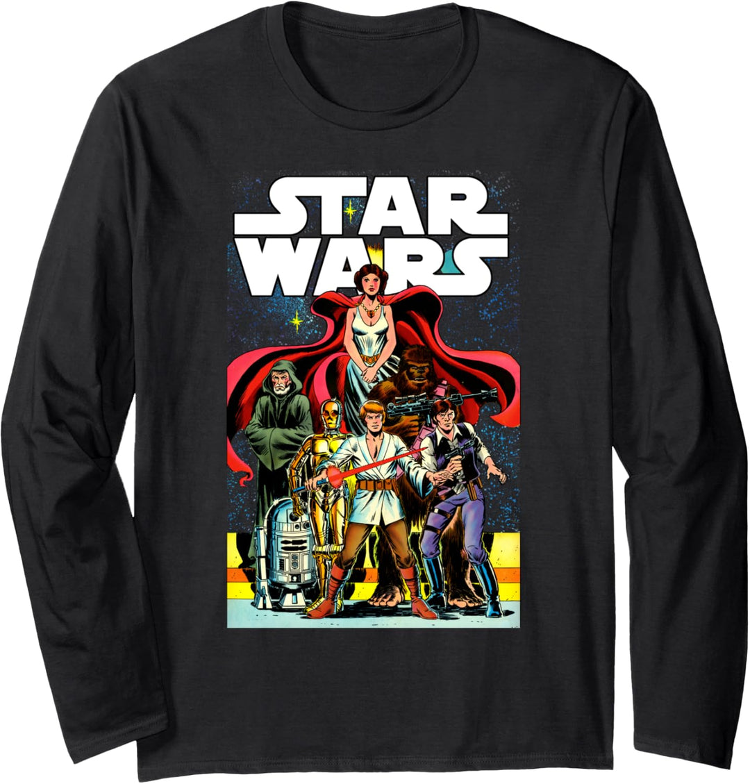 Star Wars Group Shot Rebels Comic Cover Poster Langarmshirt