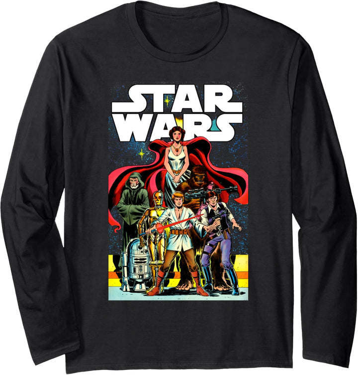 Star Wars Group Shot Rebels Comic Cover Poster Langarmshirt