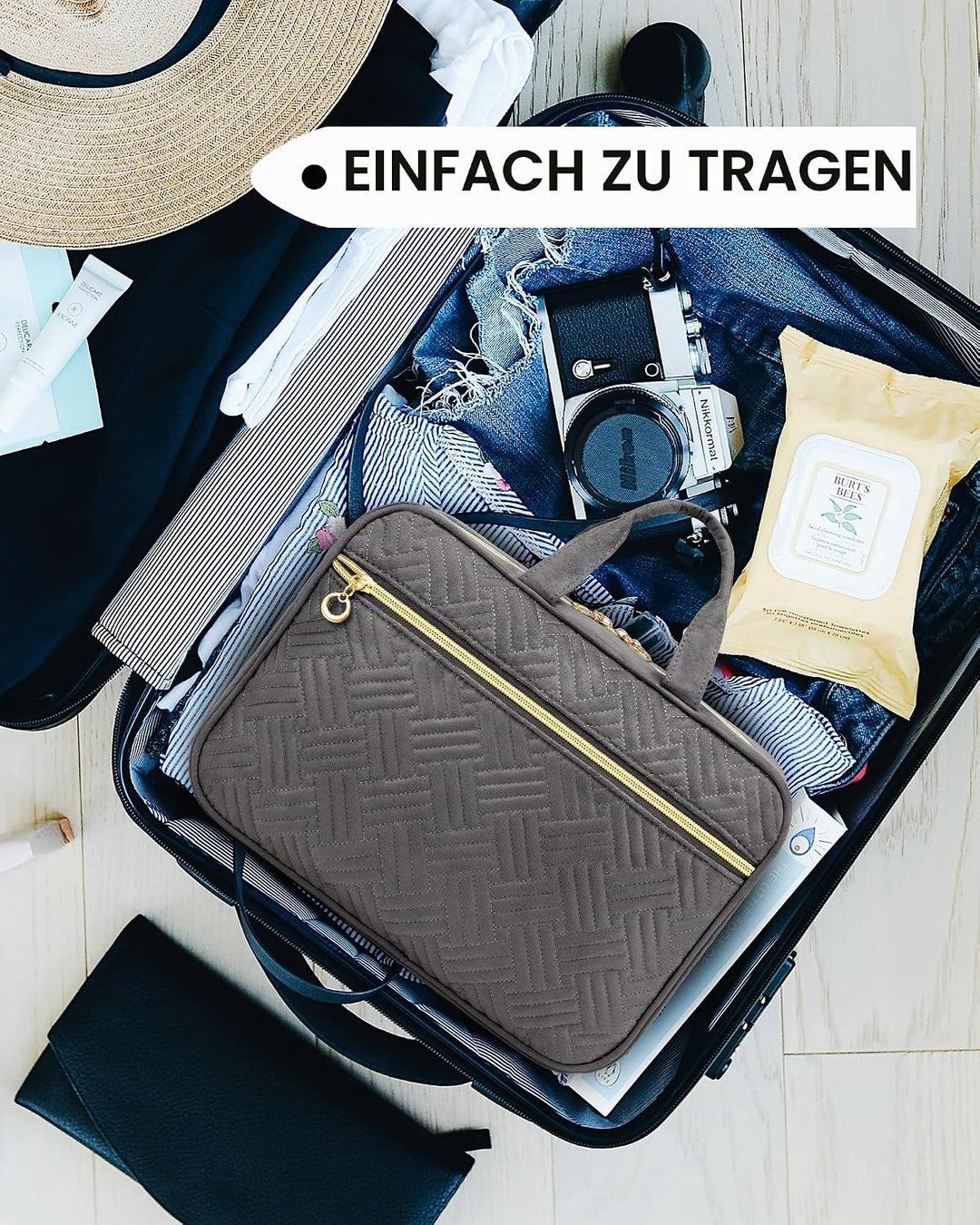 LOVEVOOK Kulturtasche Damen Gross, wasserdichte Kulturbeutel zum Aufhängen, Faltbare Waschtasche Kos