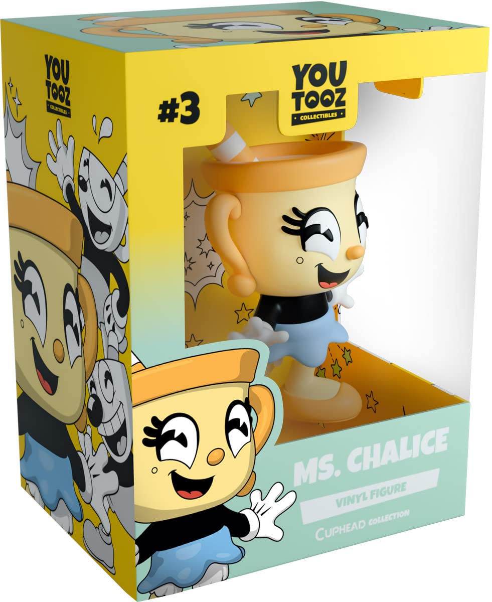 Youtooz Cuphead Ms. Kelch Figur, 11,4 cm Cuphead Youtooz Figur – Vinyl-Figur von Ms Kelch aus Youtoo