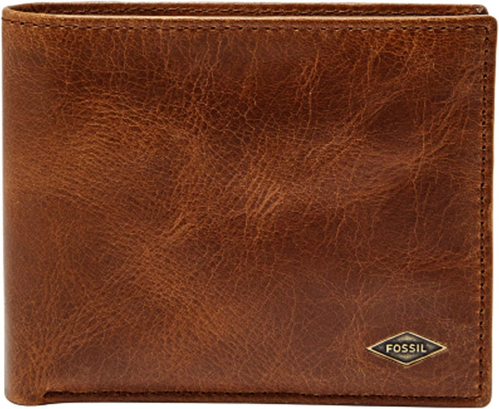 Fossil Herren Reisepasshülle Ryan aus Leder 12,4 cm L x 0,5 cm B x 8,9 cm H Braun, Braun