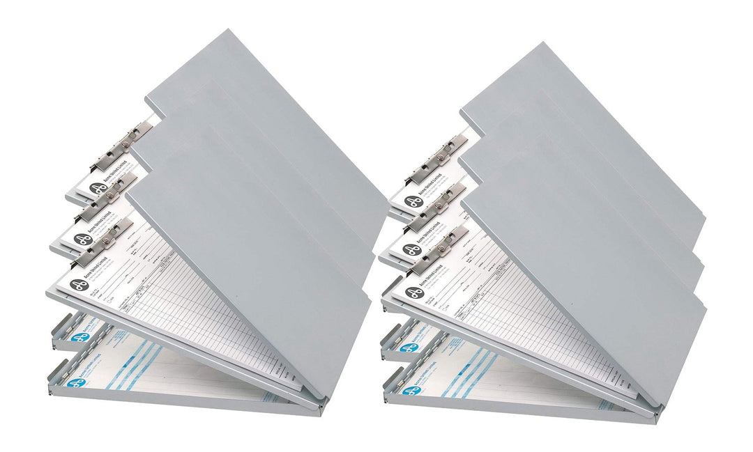 Westcott E-17002 00-I Formularhalter-Box aus Aluminium, DIN A4 mit Aufbewahrungsfach und Zwischenabl