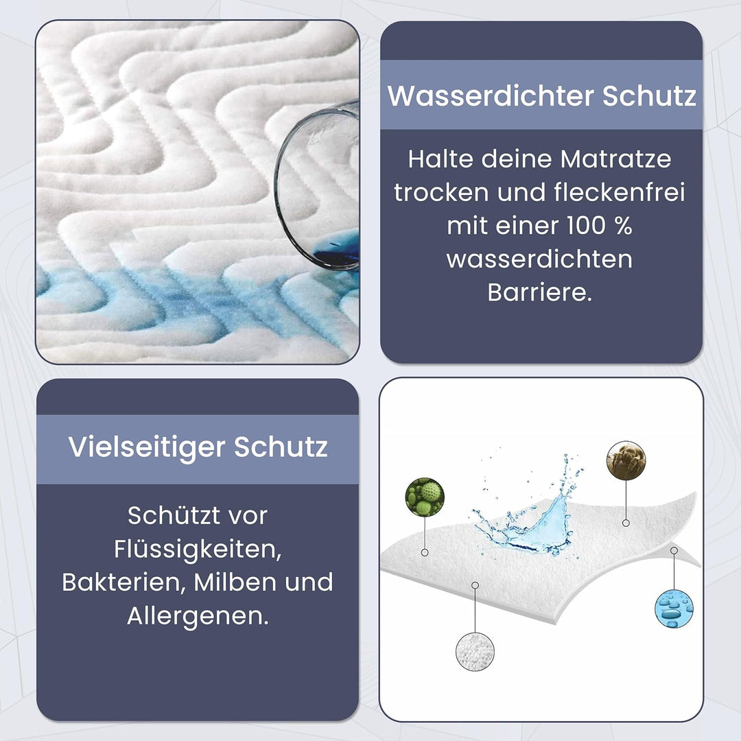 4myBaby Matratzenschutz Wasserdicht Matratzenschoner Betteinlage Molton (100% Baumwolle) 60x120 cm b