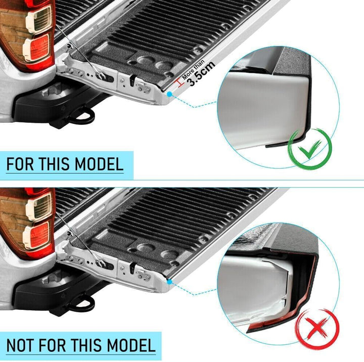 JHCHAN Ladekantenschutz Stossstangenschutz mit LED für Ford Ranger 2012-2022 T6 T7 T8 XL XLT Limited