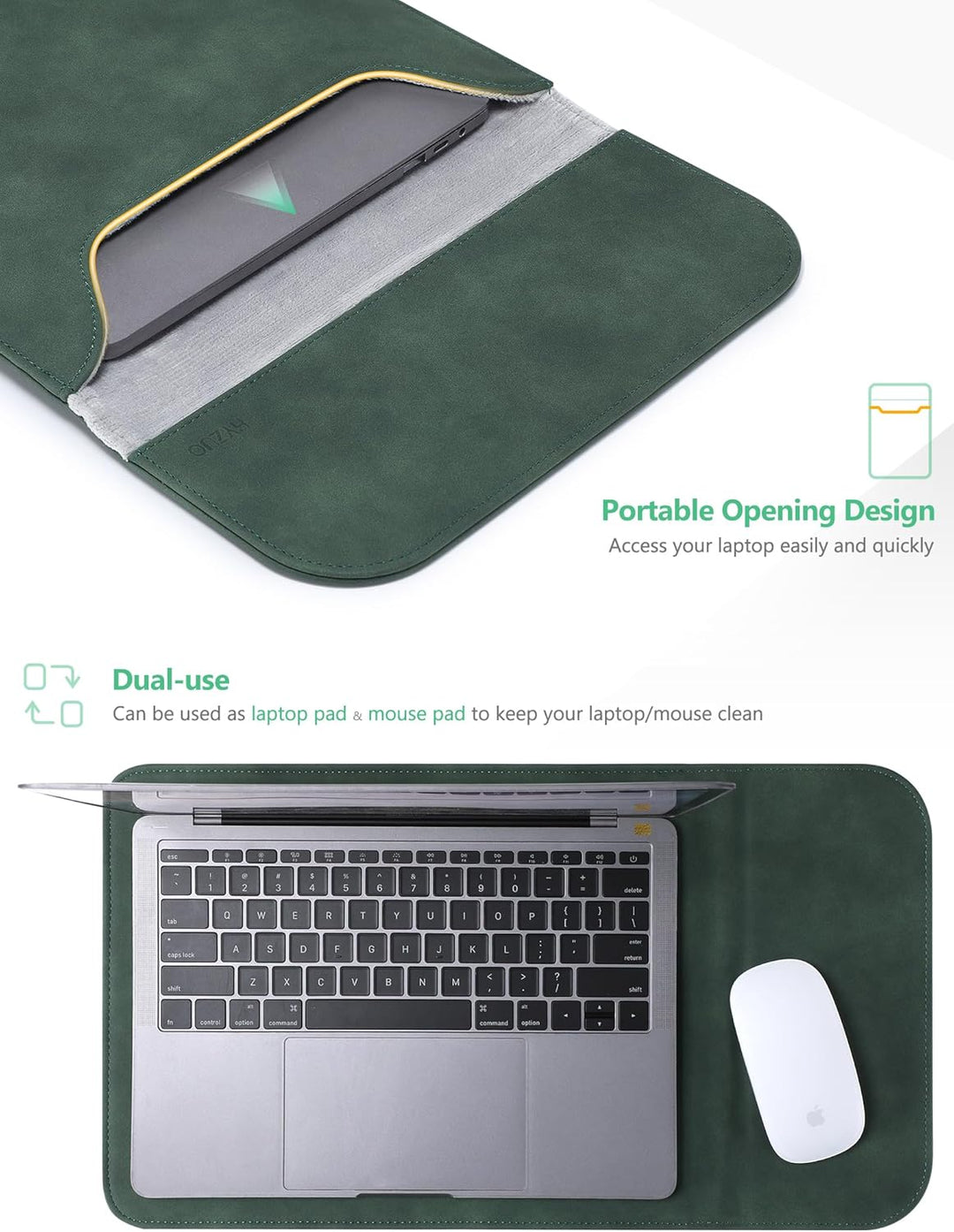 HYZUO 13,3-14 Zoll Laptop Hülle Tasche Laptophülle für MacBook Pro 14 M3/M2/M1 A2992 A2918 A2779 A24