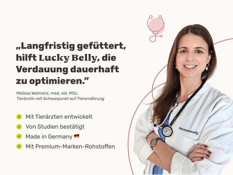 mammaly Lucky Belly für Hunde Verdauungssnacks mit Probiotika Hund, Heilmoor, Hund Darmflora aufbaue