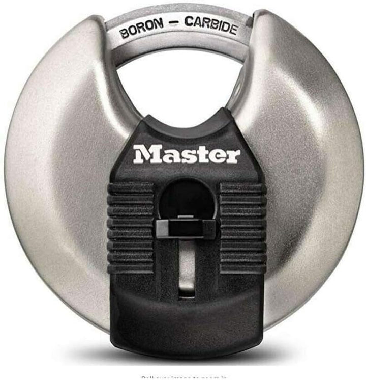 Master Lock LKM40 Vorhängeschlösser mit Schlüssel, Schwarz, Edelstahl, Small 1er-Pack Small, 1er-Pac