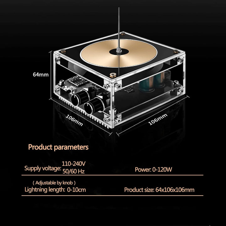 Teslaspule Bluetooth Mini Musik Tesla Spule Bogen Plasma Lautsprecher Tesla Coil Berührbare DIY Spul