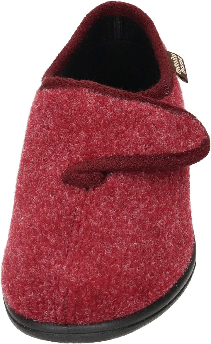 Manitu Damen Home Hausschuh 38 EU Rot, 38 EU Rot