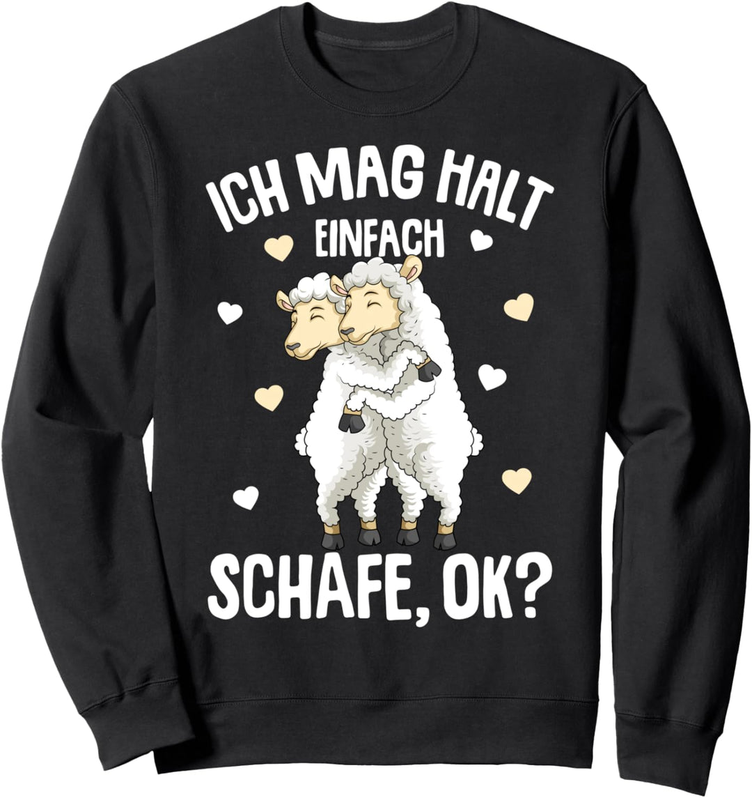 Ich mag halt Schafe Kinder Mädchen Damen Schaf Sweatshirt