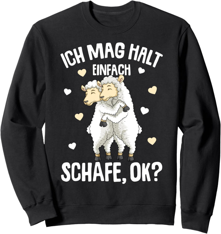 Ich mag halt Schafe Kinder Mädchen Damen Schaf Sweatshirt