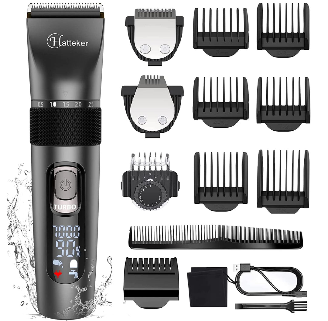Hatteker Profi Haarschneidemaschine Herren Bartschneider Barttrimmer Haarschneider Haartrimmer Langh