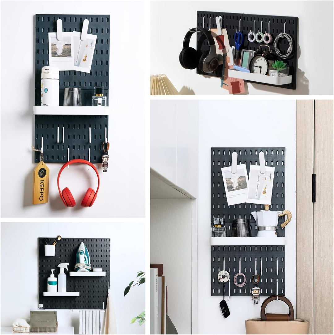 Keepo Stecktafel-Kombinationsset, Stecktafeln und Zubehör, modular zum Aufhängen für Wand-Organizer,
