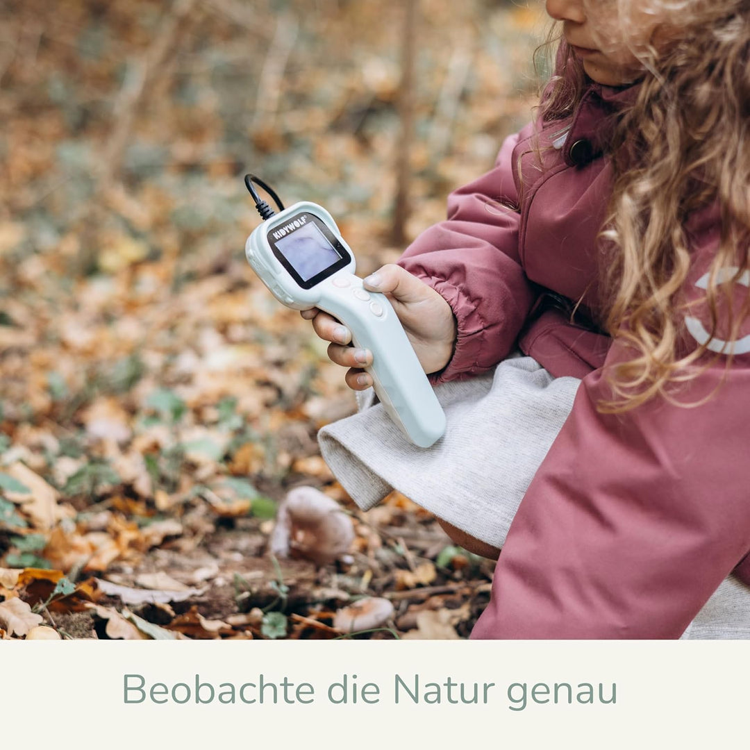 KIDYWOLF - KIDYEXPLORE - Biegsame Kamera für Kinder - Endoskop Kamera mit Farbdisplay & 4-Fach Zoom
