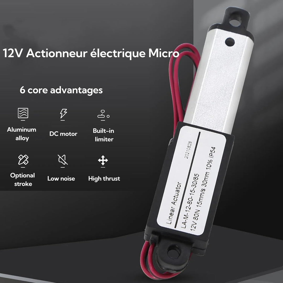 Elektrischer Mikro-Linearantrieb, Aluminium-ABS, Miniatur-DC-Versorgung, Mini-Bewegungsantrieb für L