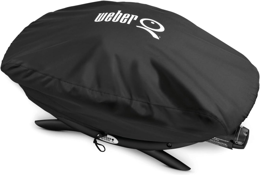 Weber Premium-Abdeckhaube/Für Q 100/1000/200/2000 Grills mit Stand und tragbarem Rollwagen, Atmungsa