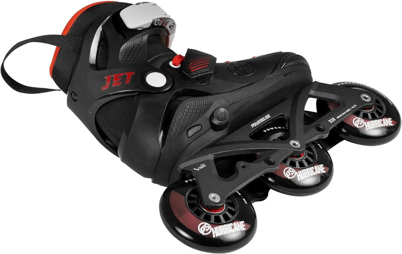 Powerslide Kinder Inline Skate Jet Pro Black, grössenverstellbar, für Urban, Fitness, Hockey, für Mä