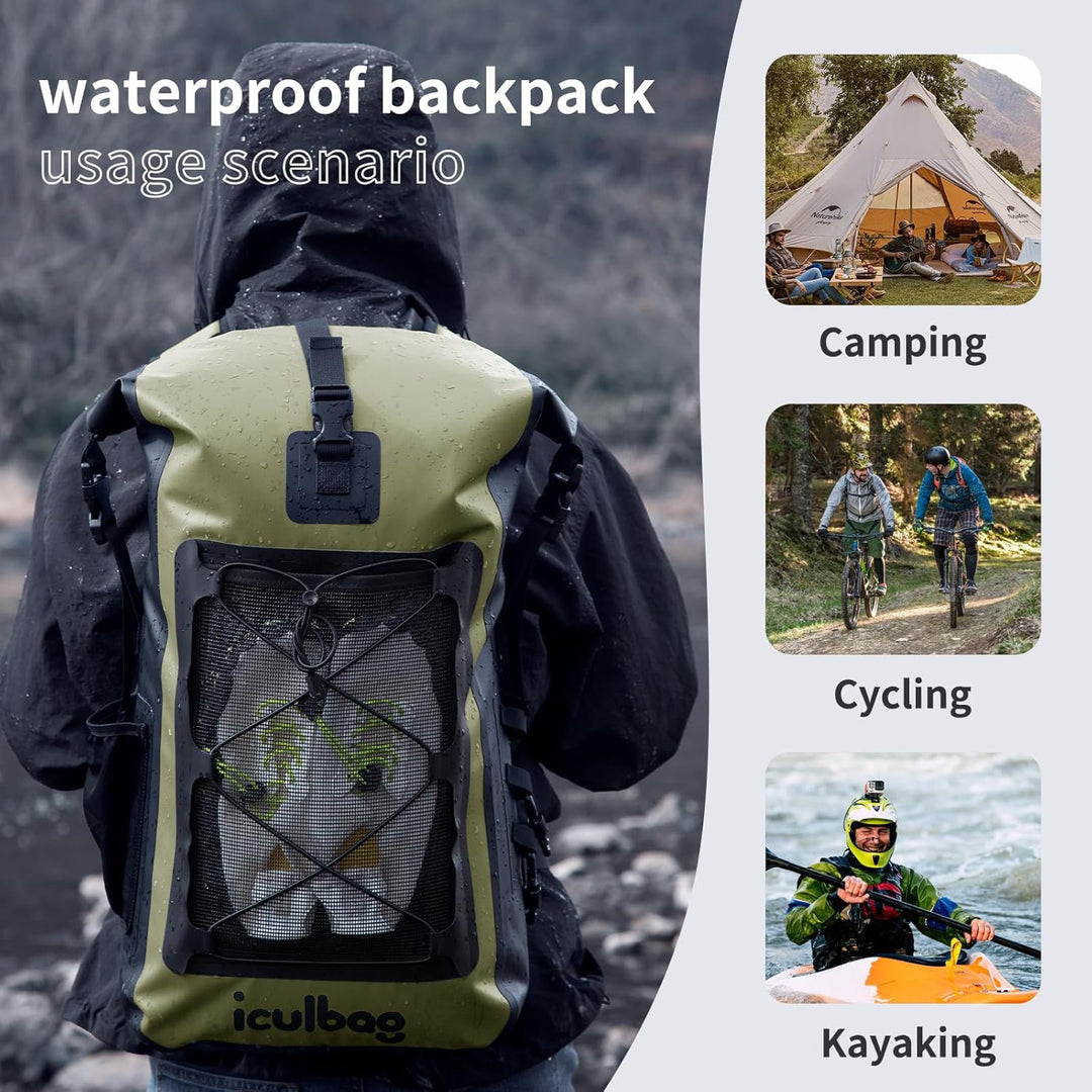 30L/40L Wasserdichter Rucksack BootszubehöR Dry Ferm Bag Wasserfester Rucksack Strandrucksack wasser
