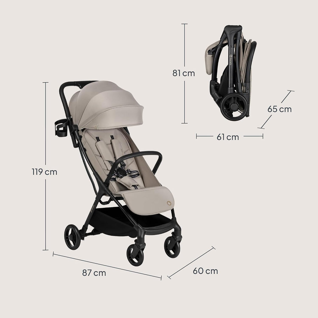 Lionelo Agia Reisebuggy Bis 22 kg, Leichter Buggy Kinderwagen ab 6 Monaten, Klein Zusammenklappbar m