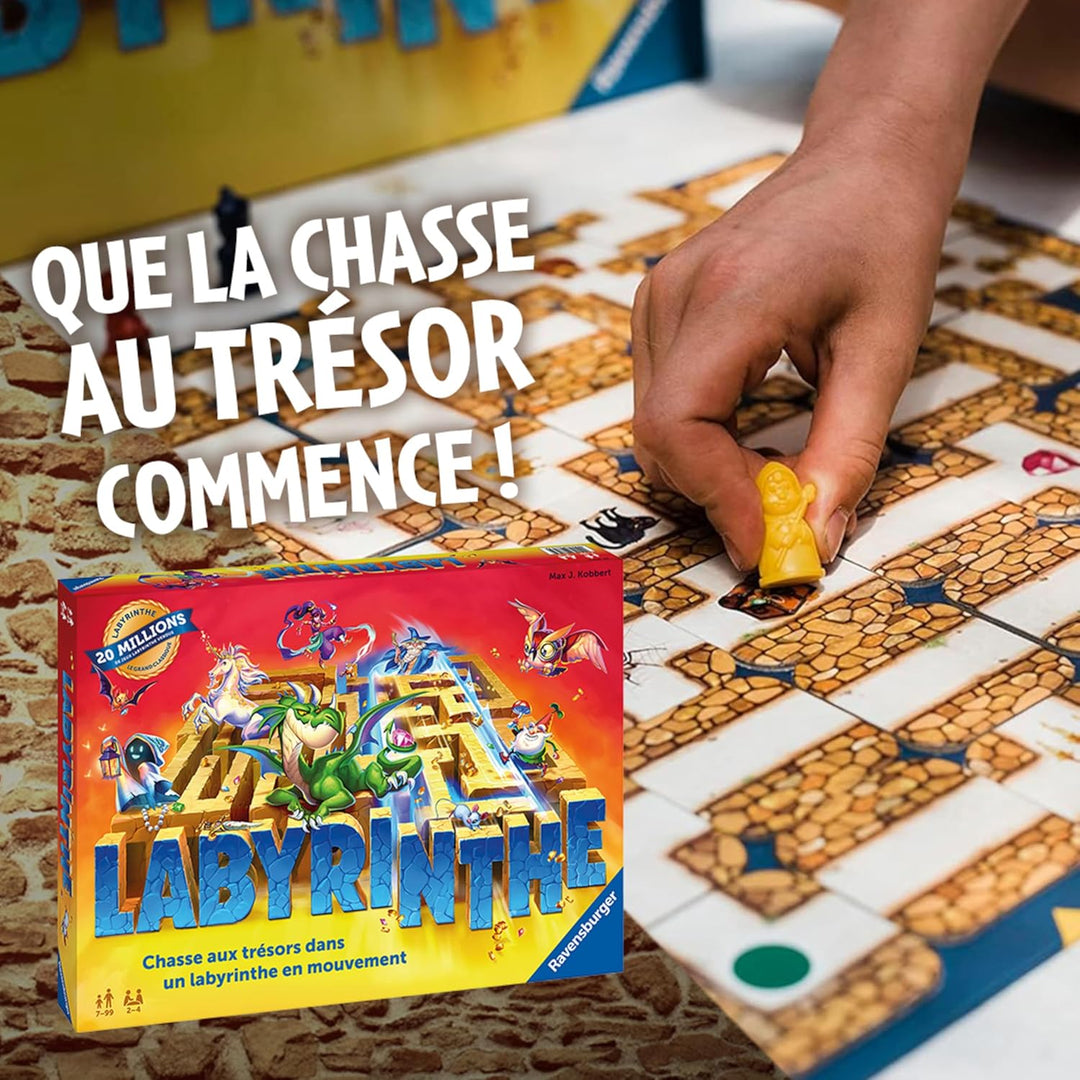 Ravensburger - Labyrinth - Klassisches Brettspiel - Familienpuzzlespiel - 2 bis 4 Spieler ab 7 Jahre