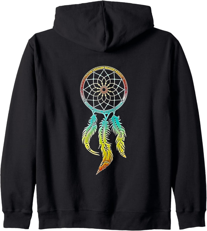 Traumfänger Federn Indianer Motiv Mandala dreamcatcher Kapuzenjacke
