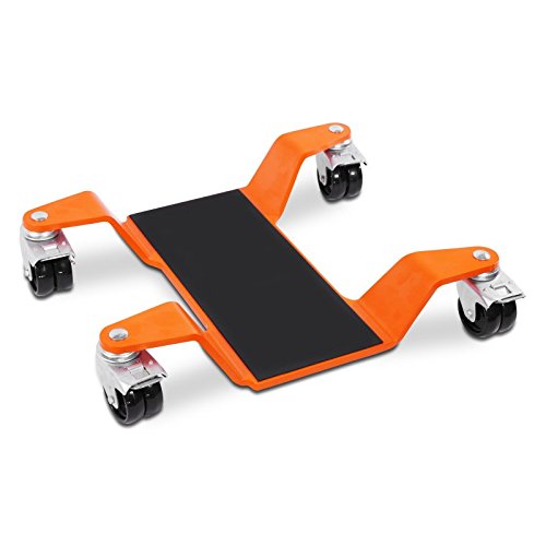 ConStands Mover II 400 kg - Motorrad Rangierhilfe für Orange Hauptständer Rangierwagen