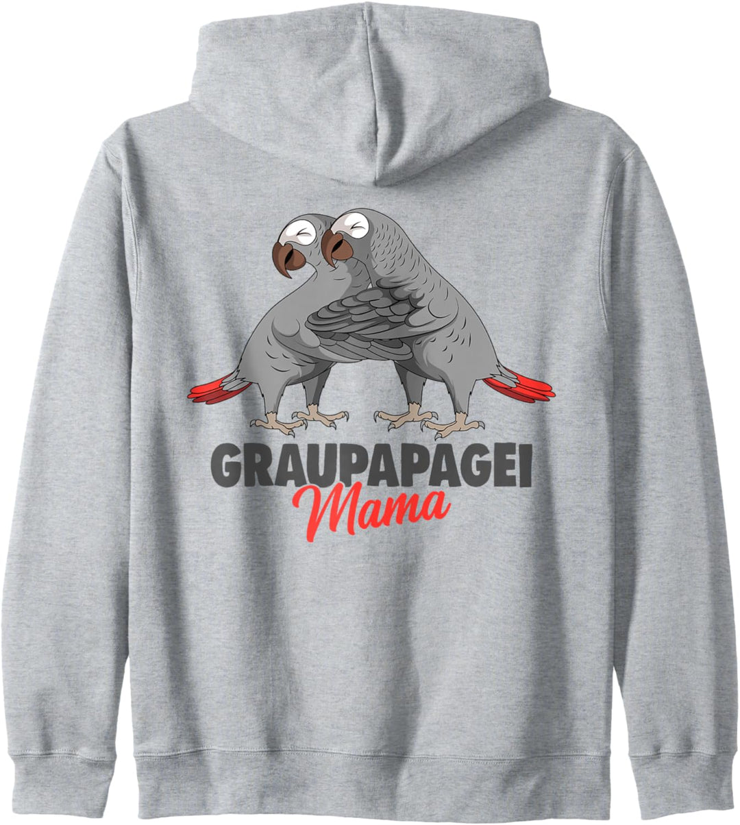 Graupapagei Mama Papagei Vogel Kapuzenjacke