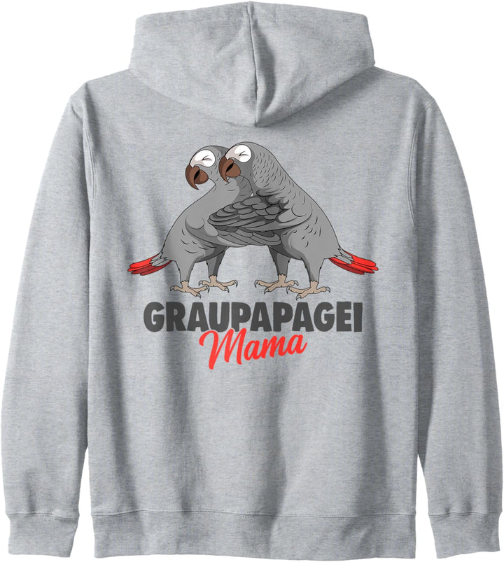Graupapagei Mama Papagei Vogel Kapuzenjacke