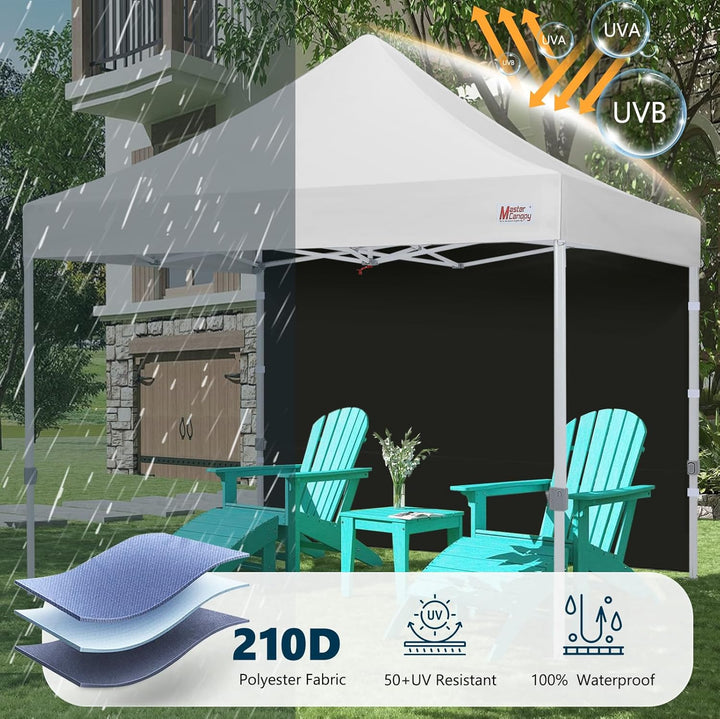MasterCanopy Seitenwand/Seitenteil für Pop-up-Pavillon, Faltpavillon, Zelt, Canopy, 1 Stück 2.5x2.5M