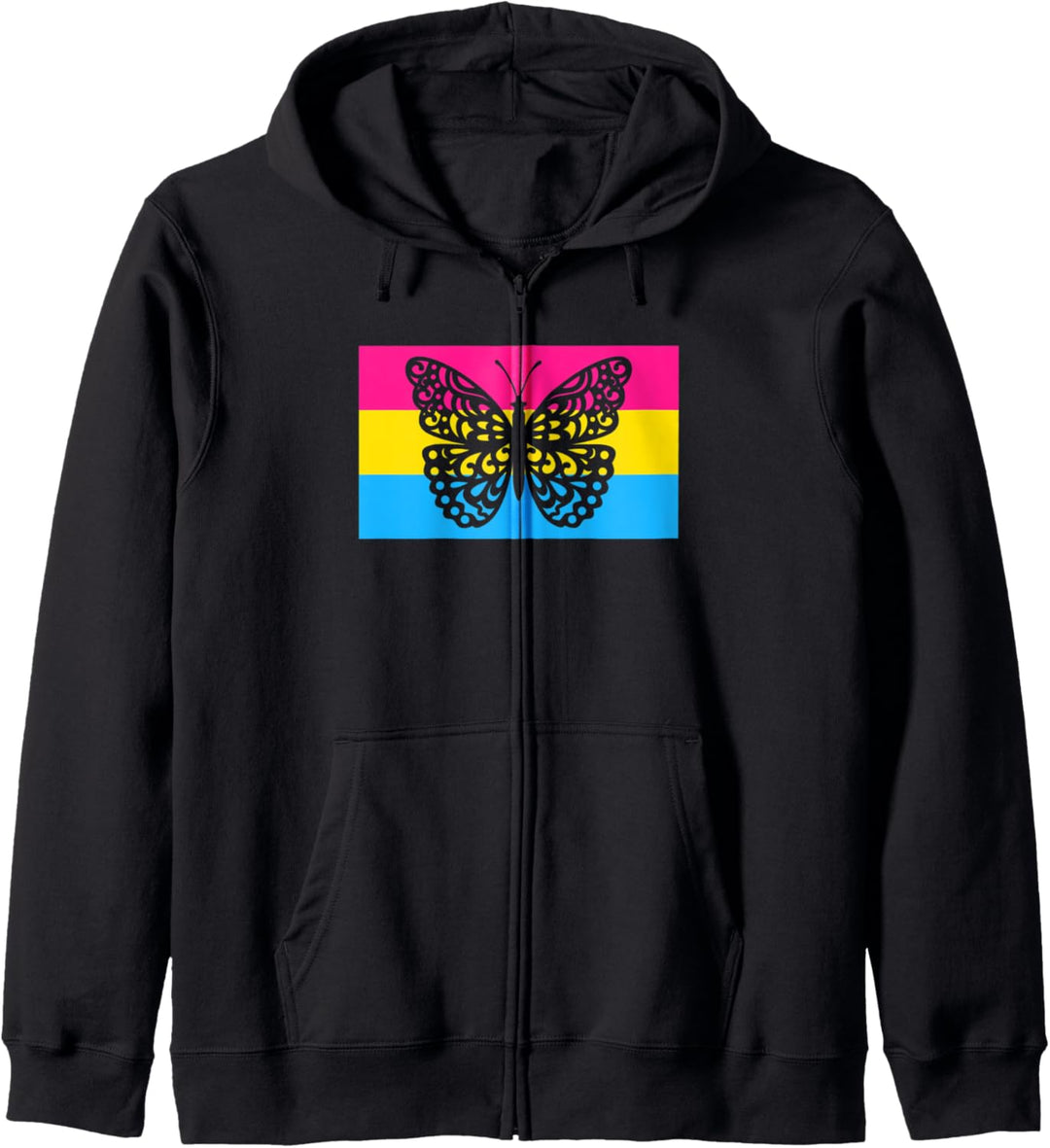 Cute Monarch Butterfly Garden Pansexual Pride Flag Stuff Kapuzenjacke