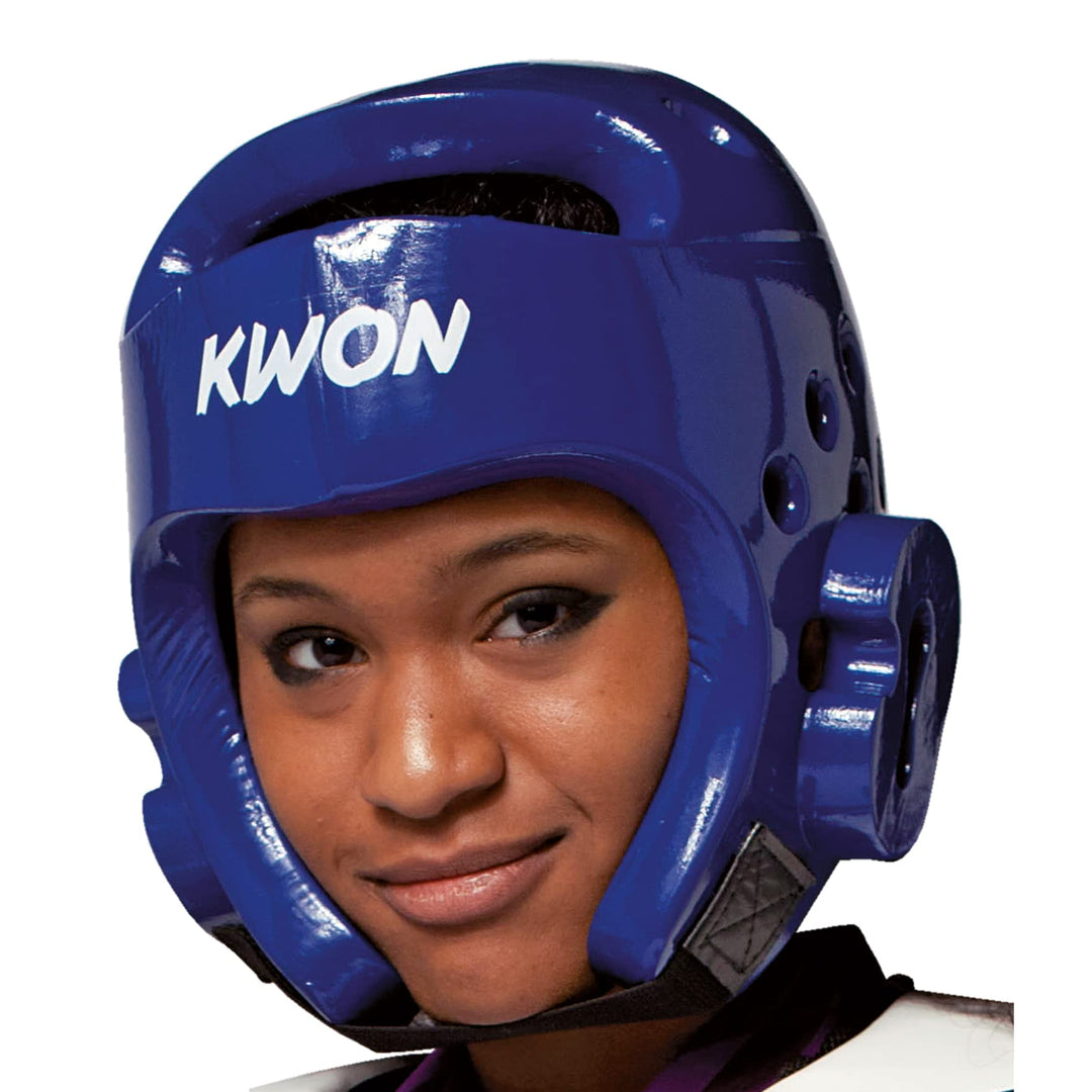 Kwon® Taekwondo Kopfschutz 4006 PU CE WTF Kopfschützer blau S EU, blau S EU
