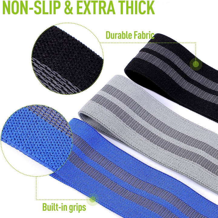 CFX Resistance Hip Bands, Fitnessbänder Set Yogagurt in 3 Zugkraftstärken Trainingsband Yogaband ALS