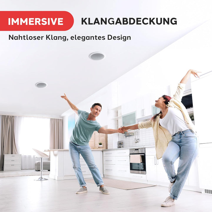 pyle Audio 5,25-Zoll-Wand-/Deckeneinbau-Dual-Lautsprecher (Paar) – 2-Wege-Tieftöner-Lautsprechersyst