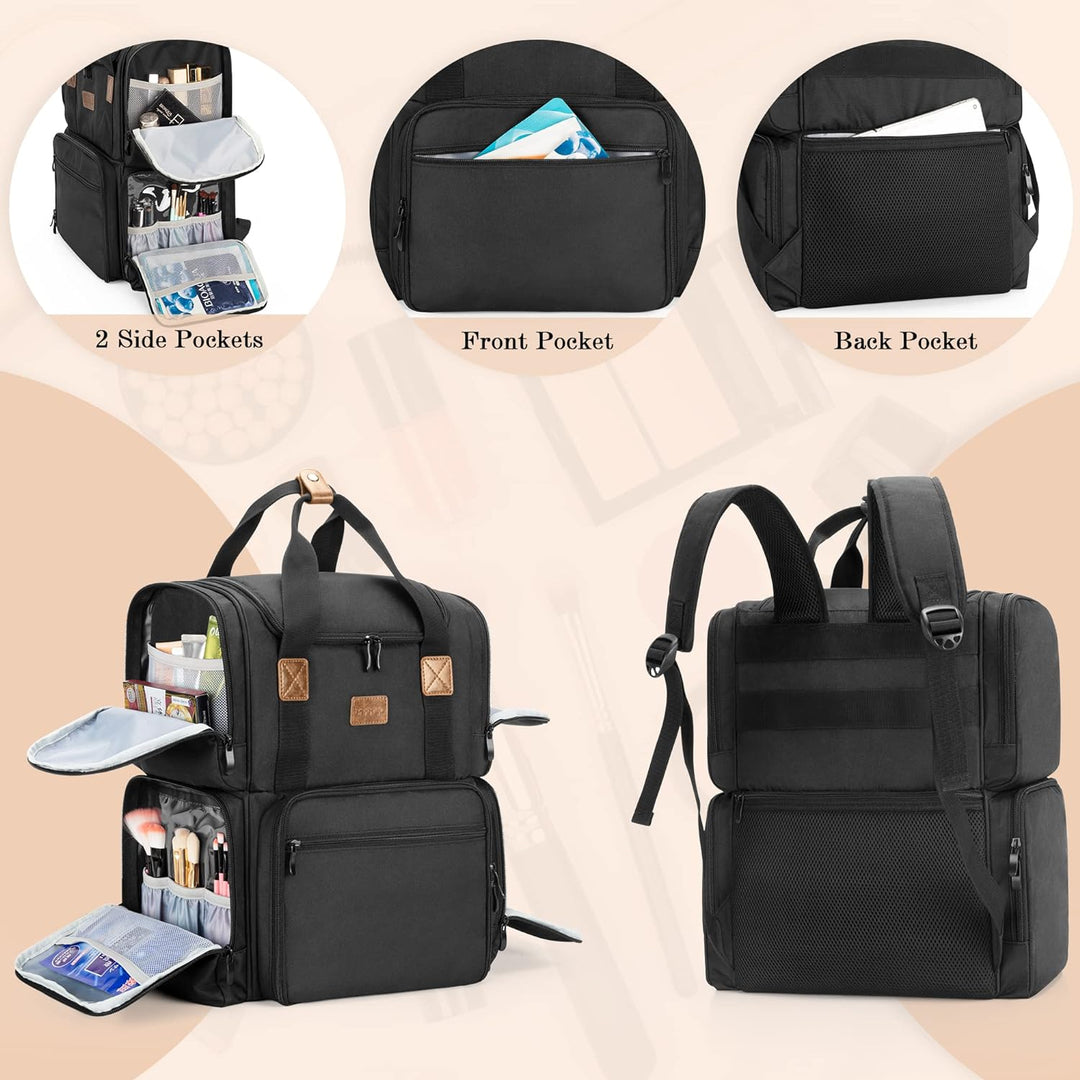 BAFASO Kosmetiktasche Rucksack, Make Up Organizer Tasche für Damen, Kulturtasche Rucksack für Mädche