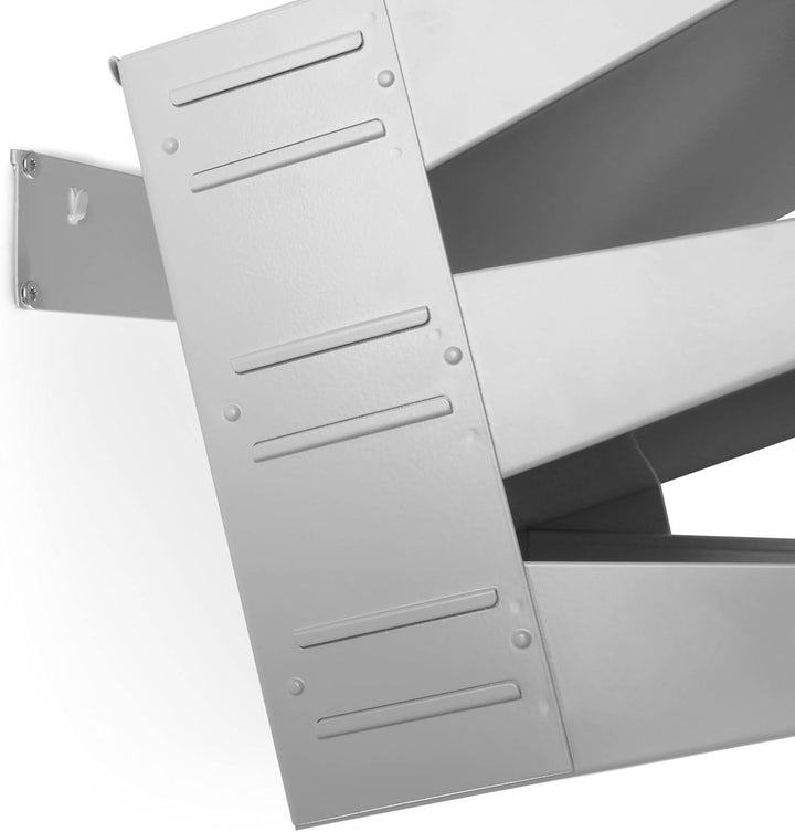 Durable Sortierreck (mit 3 Ablagefächern), für Tisch oder Wand, grau, 335910 Grau 3 Fächer, Grau 3 F