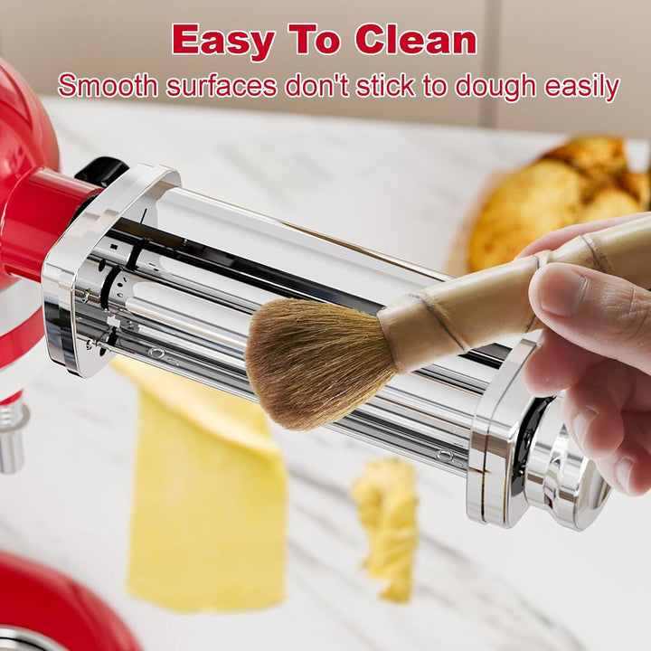 Nudelrollenaufsatz für KitchenAid, Edelstahl Nudelrollenaufsatz für KitchenAid Standmixer, 8 Gänge E