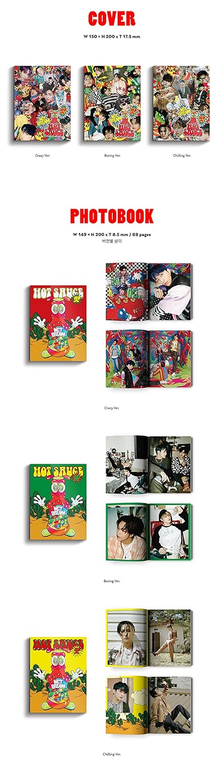 NCT Dream - Hot Sauce [Photobook Crazy ver.] (The 1st Album) [Pre Order] CD+Photobook+Folded Poster+