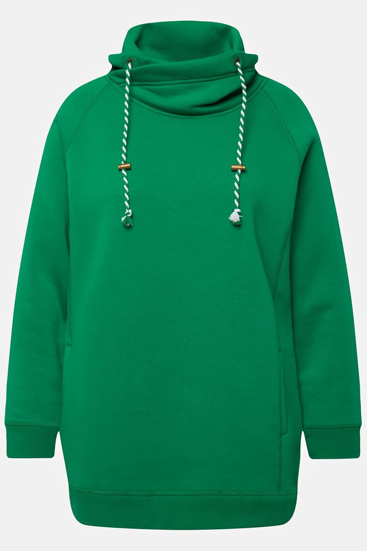 Ulla Popken Damen Grosse Grössen, Sweatshirt Sweatshirt (1er Pack) 46-48 Smaragdgrün, 46-48 Smaragdg