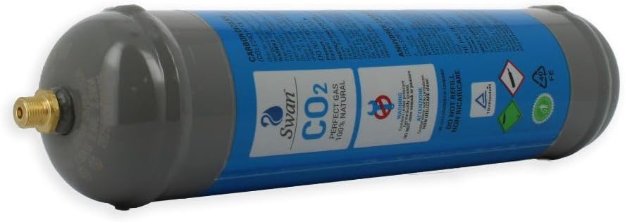 Co2 Einweg Zylinder Vorratsflasche mit 600 gr Füllung E290 Kohlesäure Gewinde M11x1 für Wassersprudl