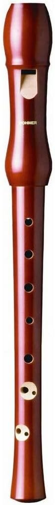 HOHNER Blockflöte, Musica Line, barock, Doppelloch, zweiteilig, Birnbaum dunkel Birnbaum lackiert Si