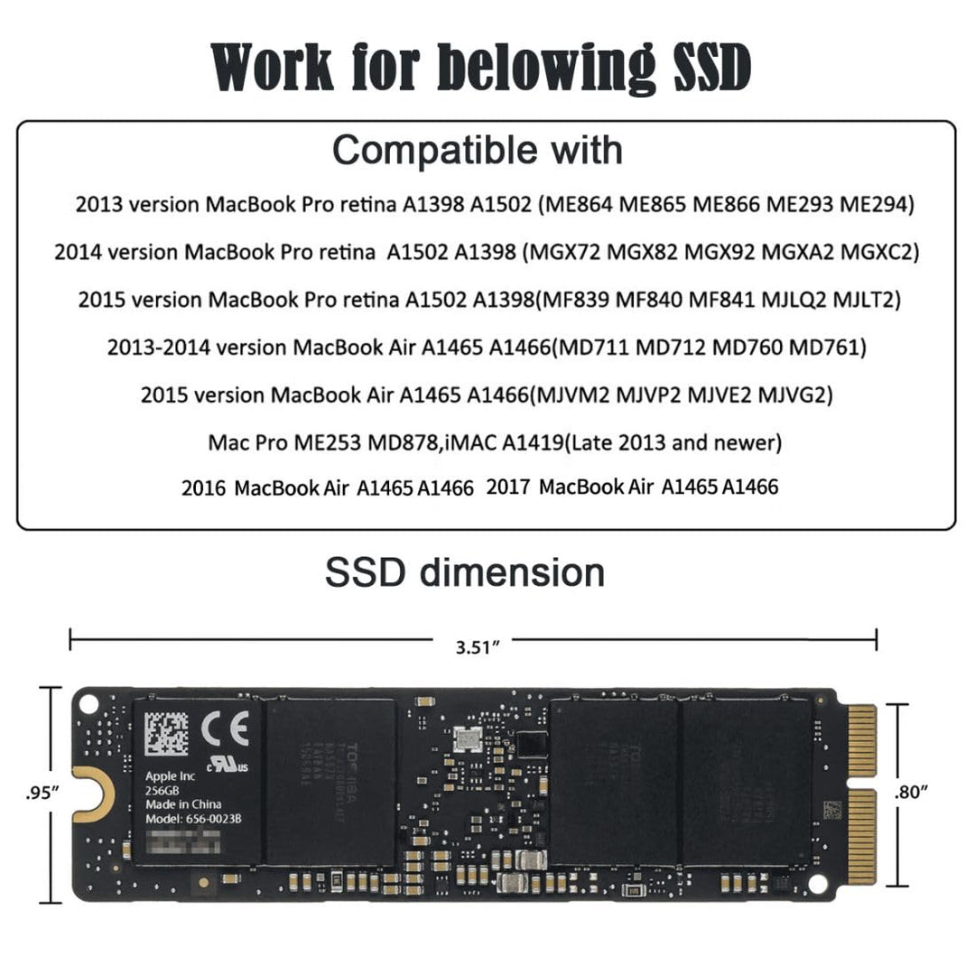 chenyang 12+16Pin MAC SSD auf USB 3.2 Gen 2x2 20Gbit/s Mobiler HDD Gehäuseadapter für 2013 2014 2015